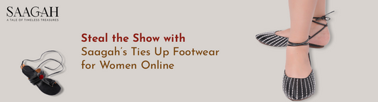 Steal the Show with Saagah’s Ties Up Footwear for Women Online