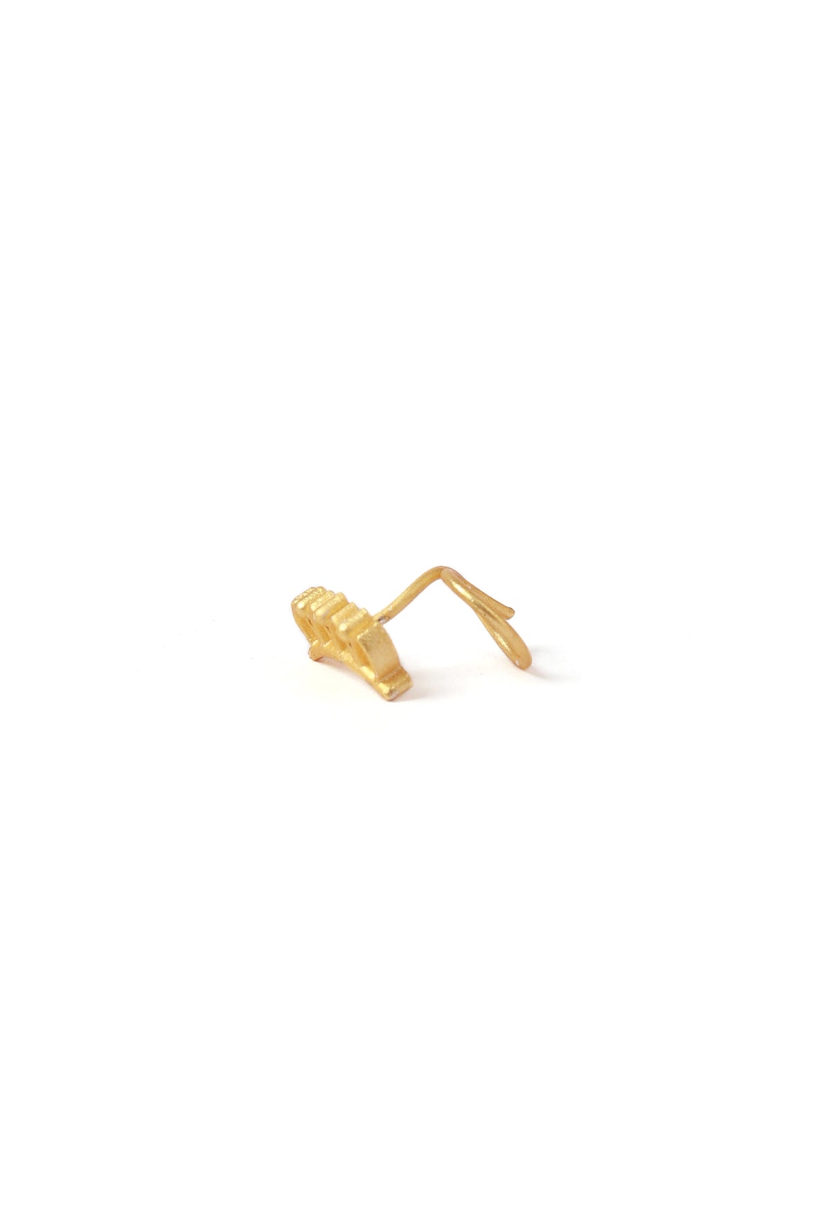 Gold Tiara Shaped Brass Nosepin
