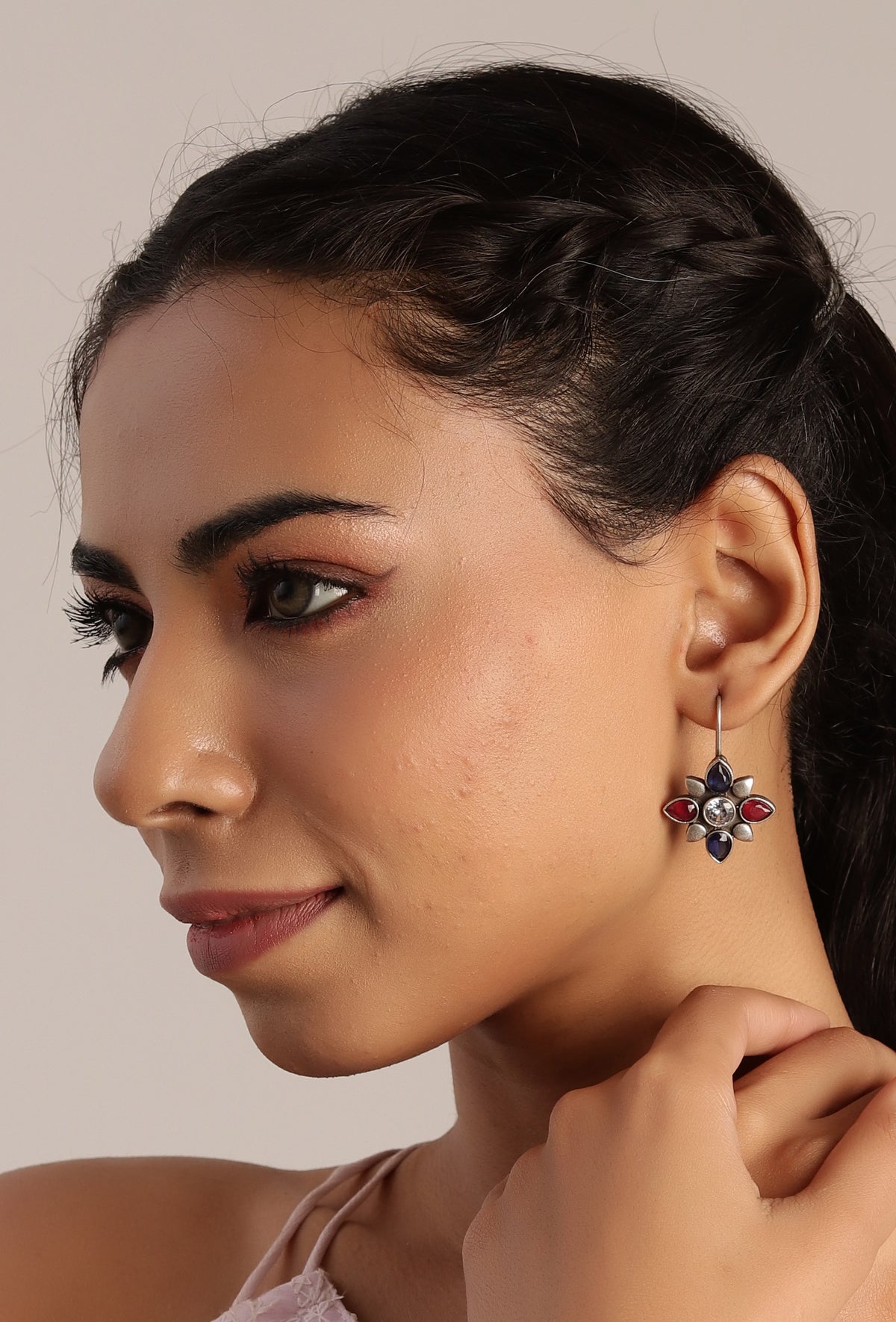 Crimson Rose Cascade Earrings