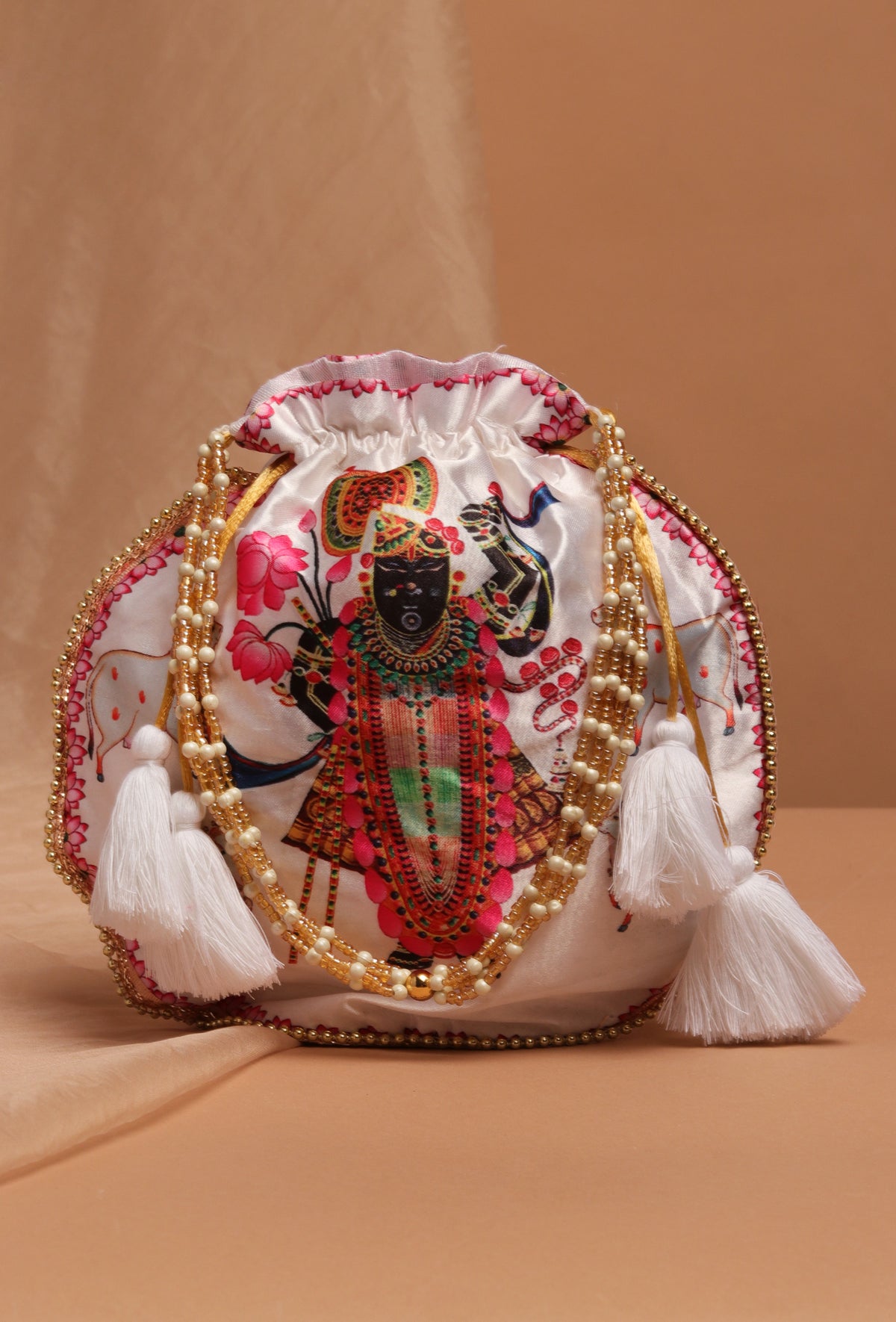 White Shreenath Blessings Potli