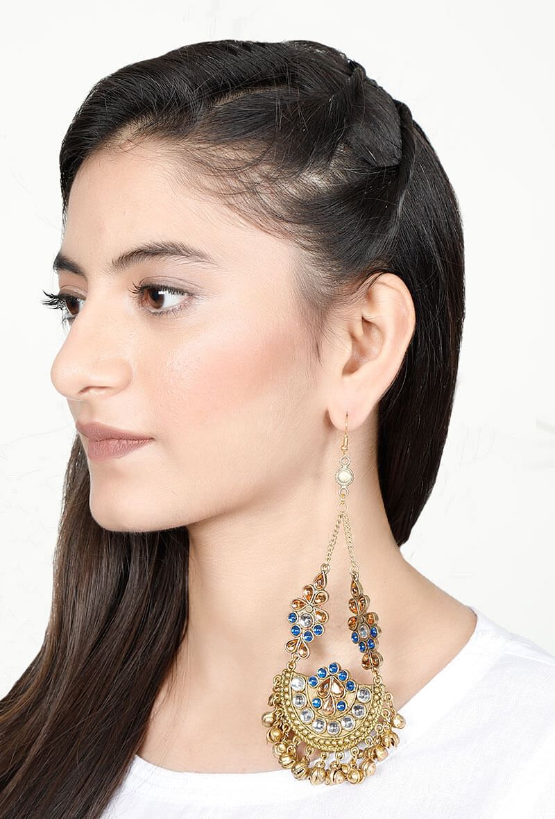 Blue Stone Afghan Earrings