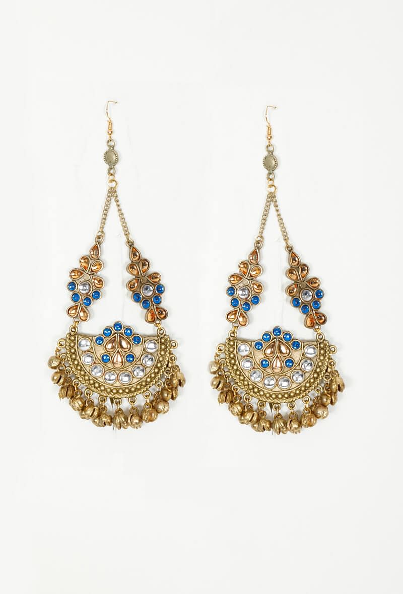 Blue Stone Afghan Earrings