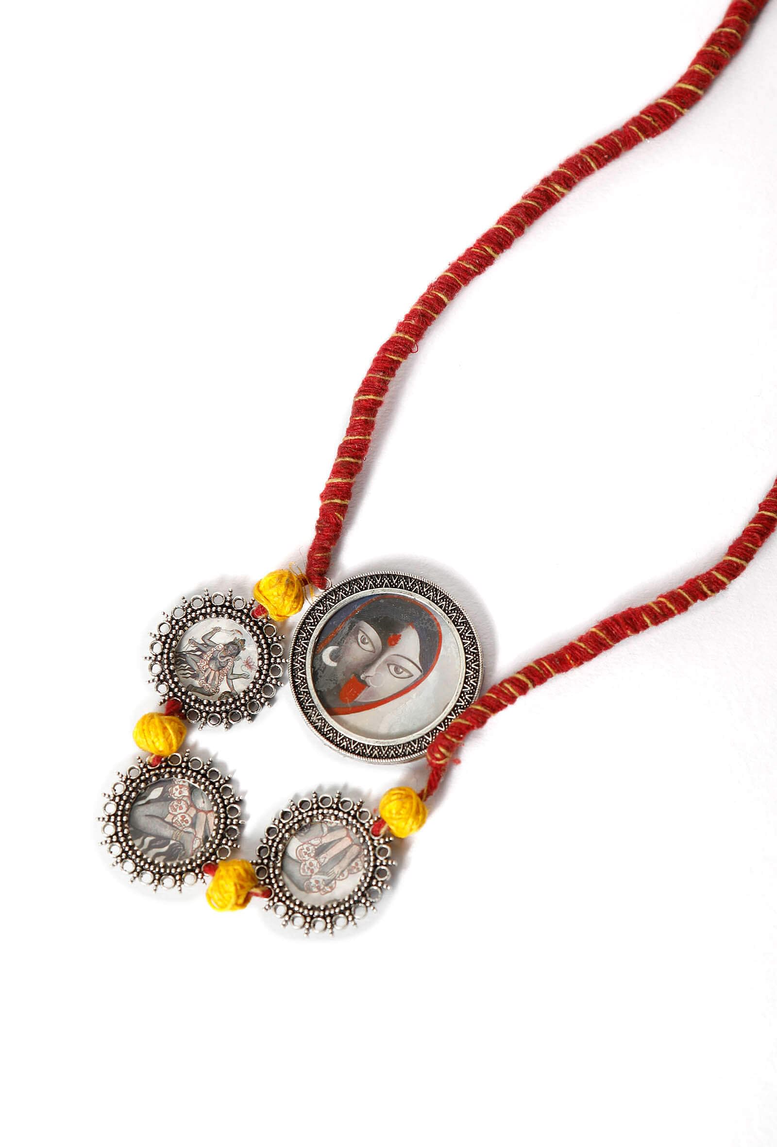 Goddess Kali Red Cord Necklace