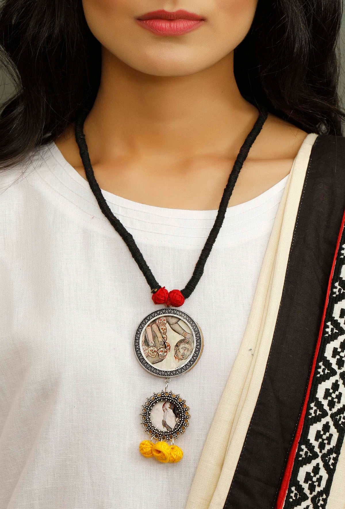Kali Maa Black Thread Necklace