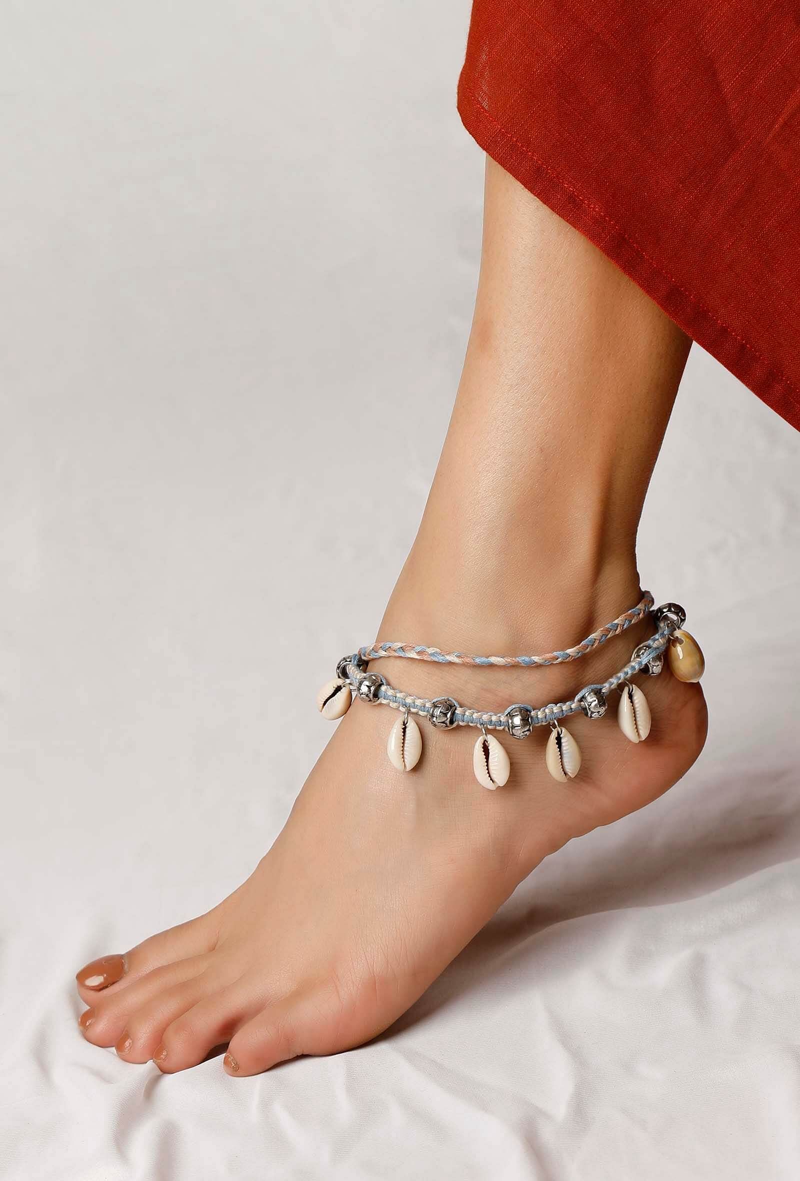 Braided Seashell Anklet