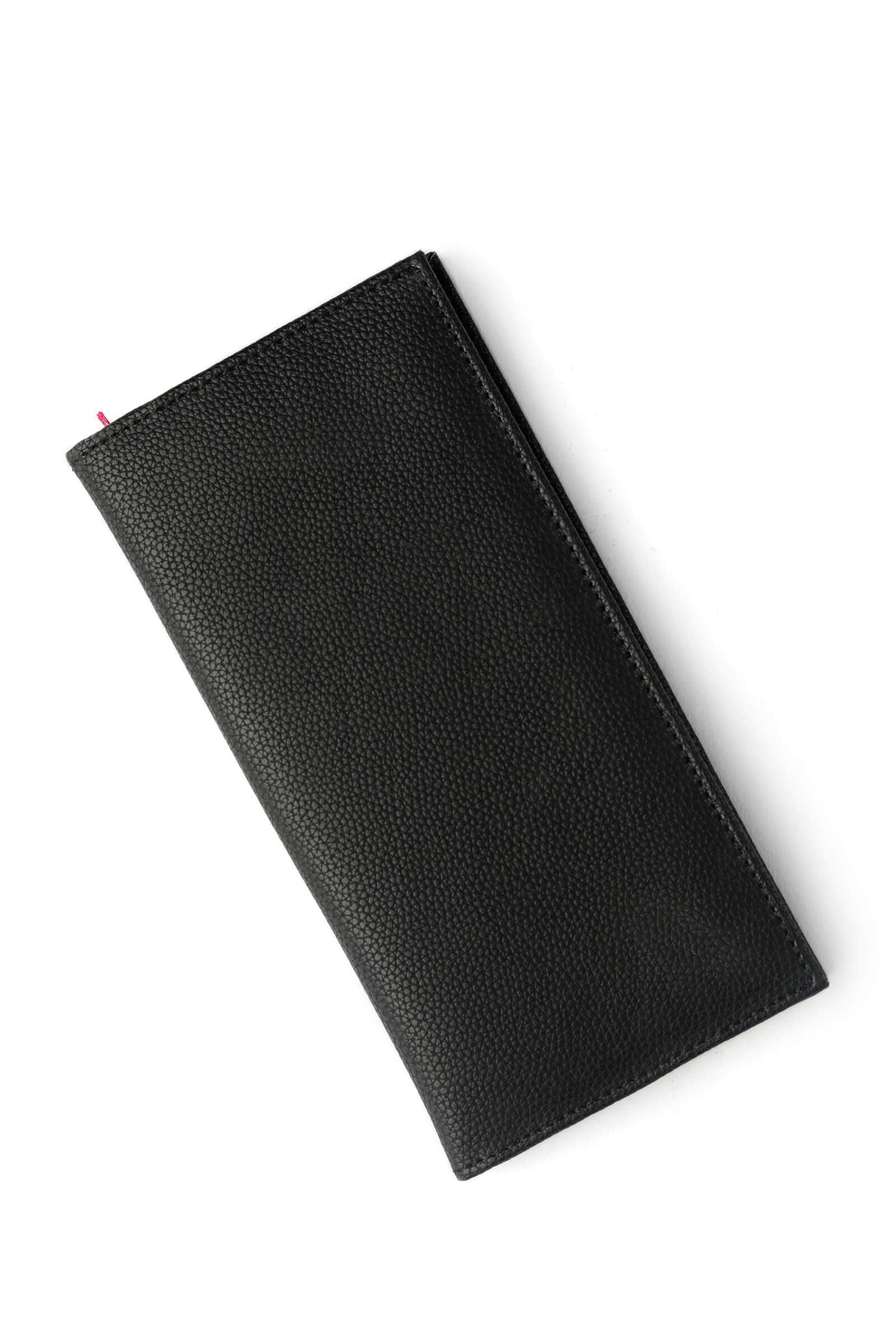 Black Solid Wallet with Tassel