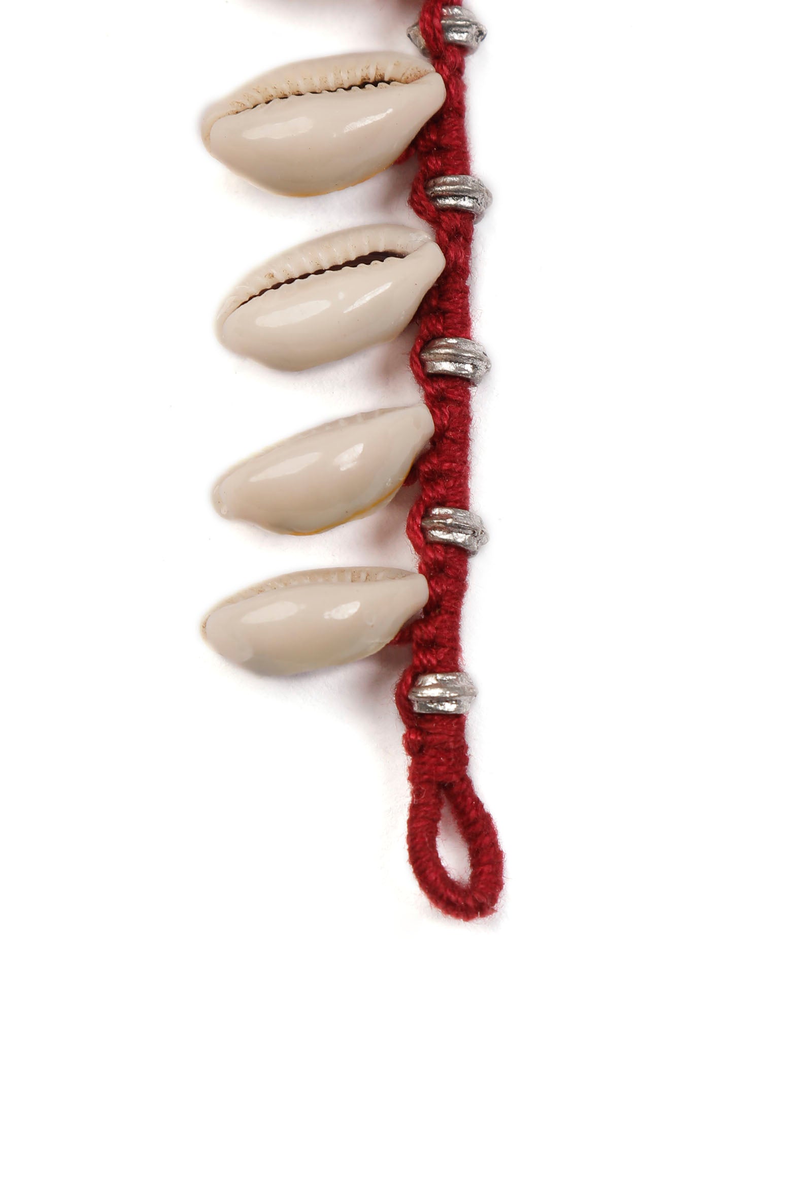 Cowrie Shell Red Thread Anklet