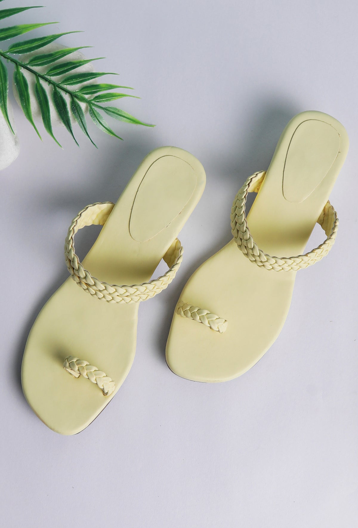 Cream White Knotted Cruelty Free Leather Sandals