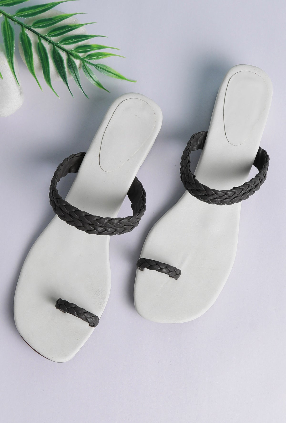 Onyx Black Knotted Cruelty Free Leather Sandals