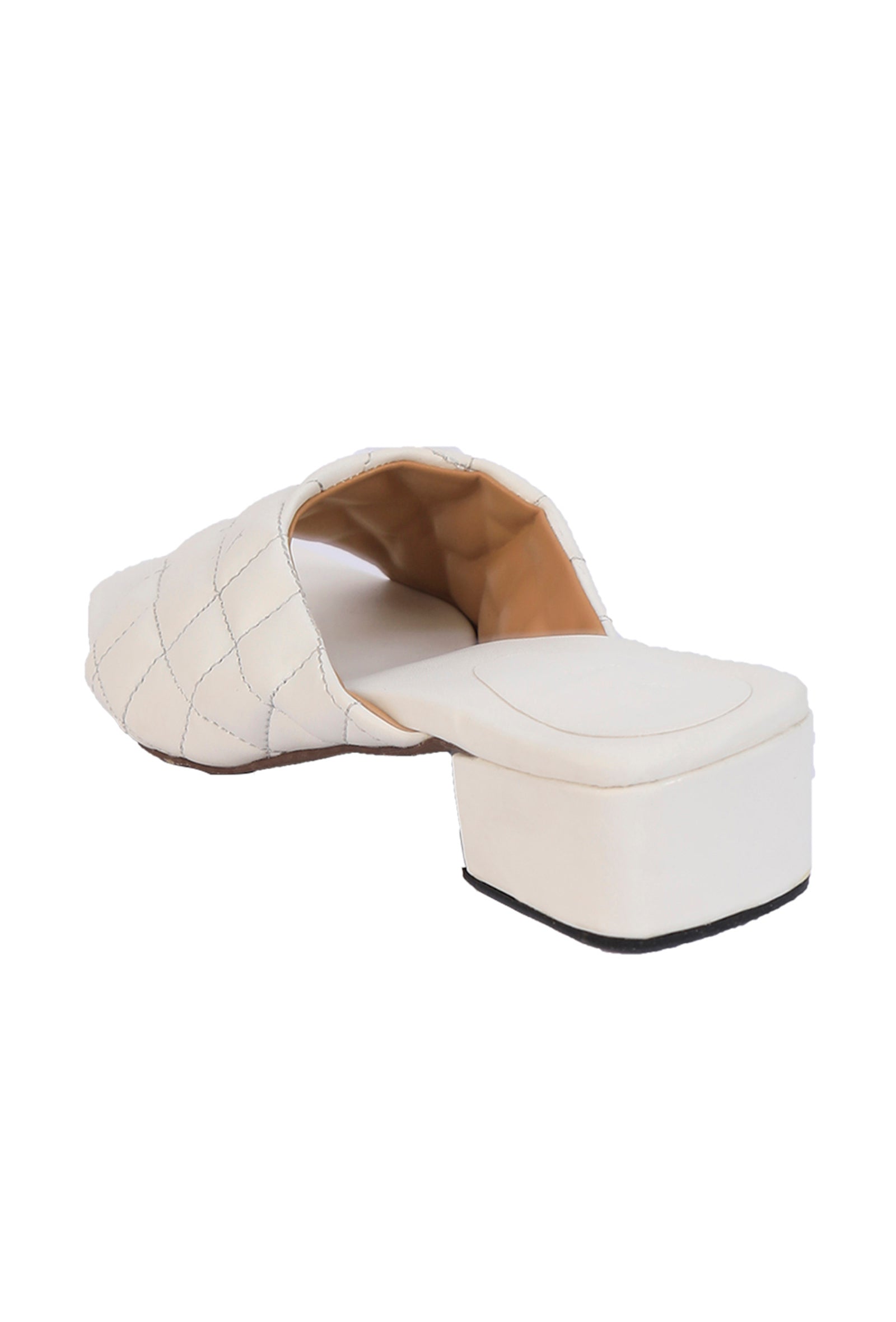 White Cushioned Cruelty Free Leather Heels