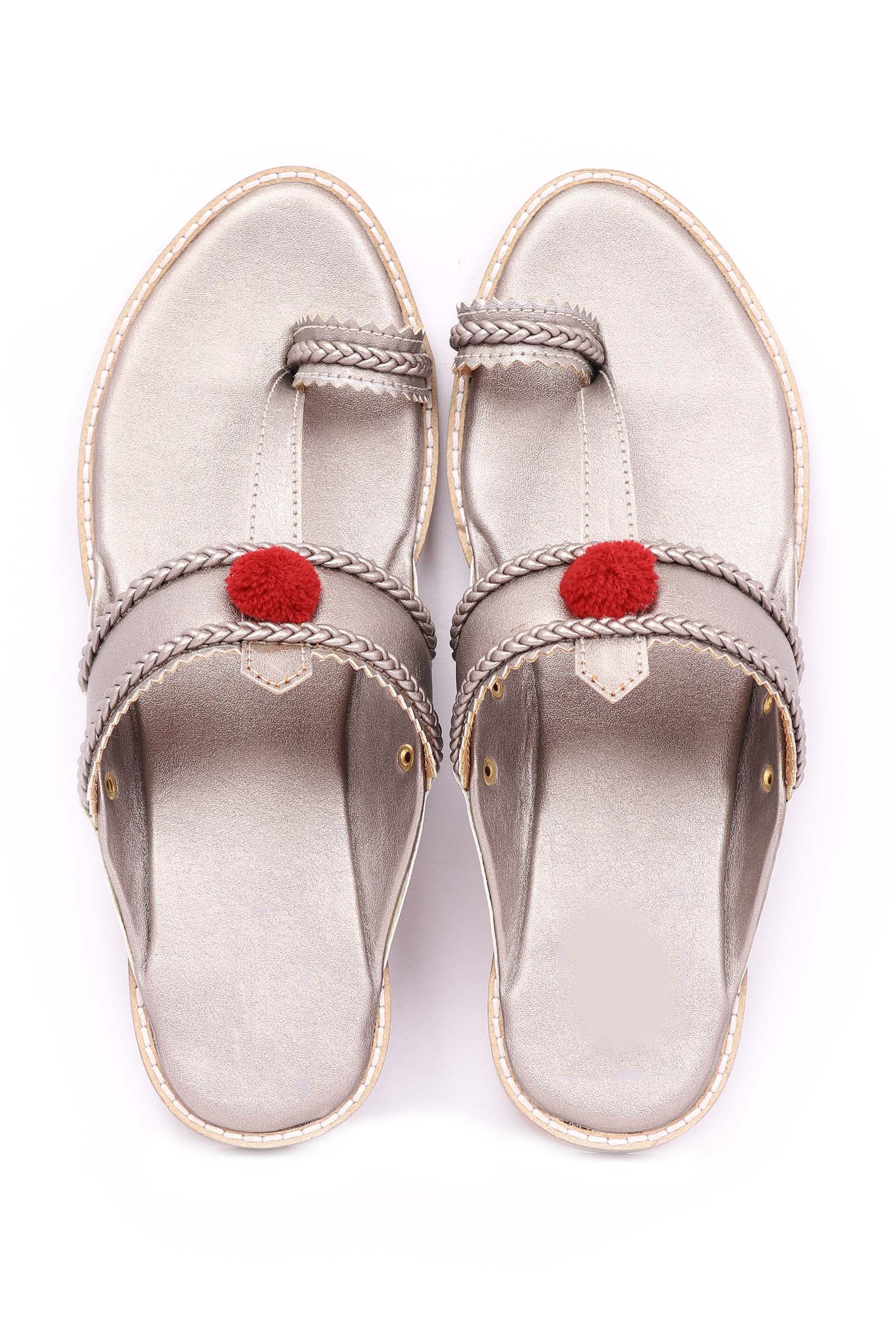 Silver Cruelty-Free Leather Sandals