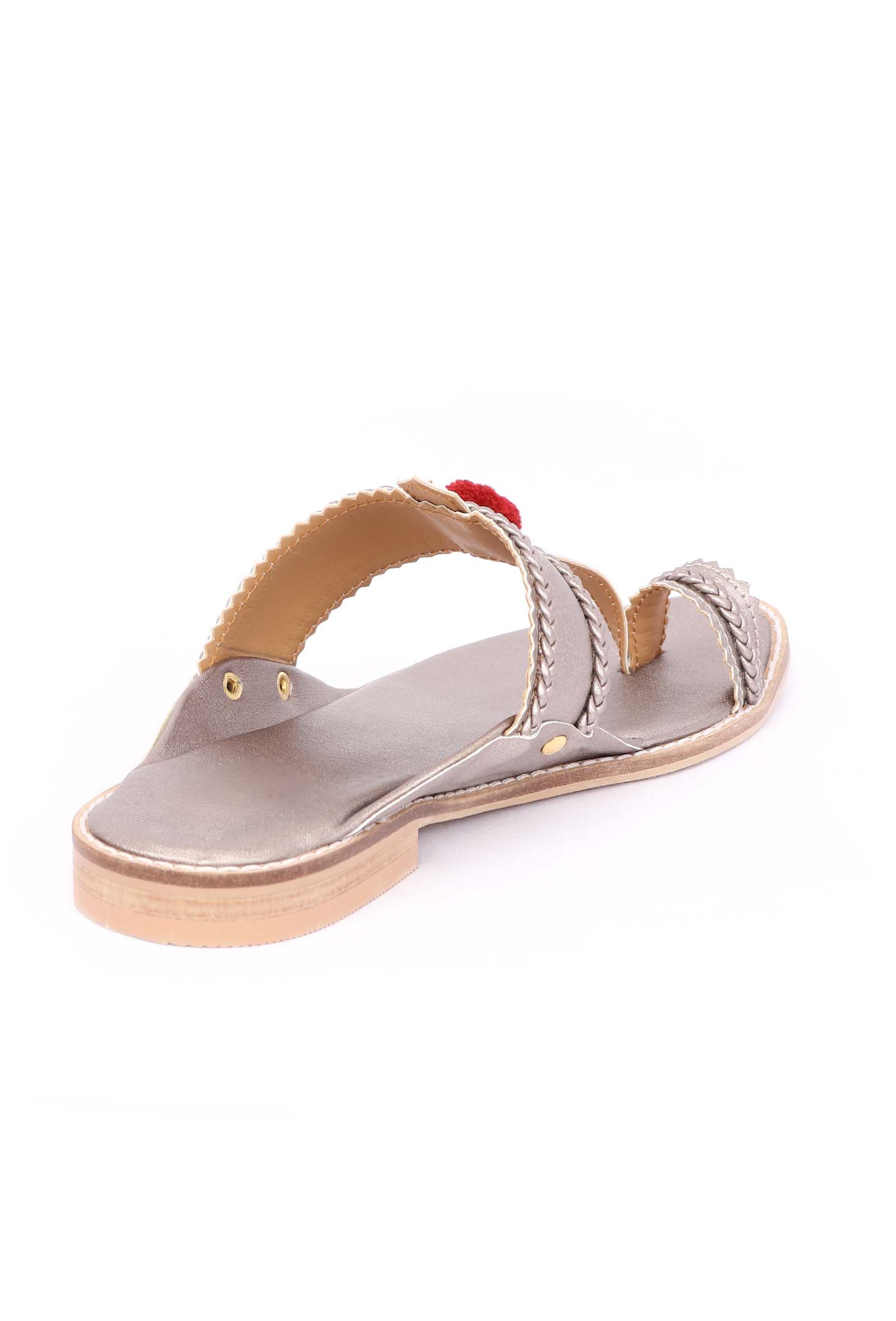 Silver Cruelty-Free Leather Sandals