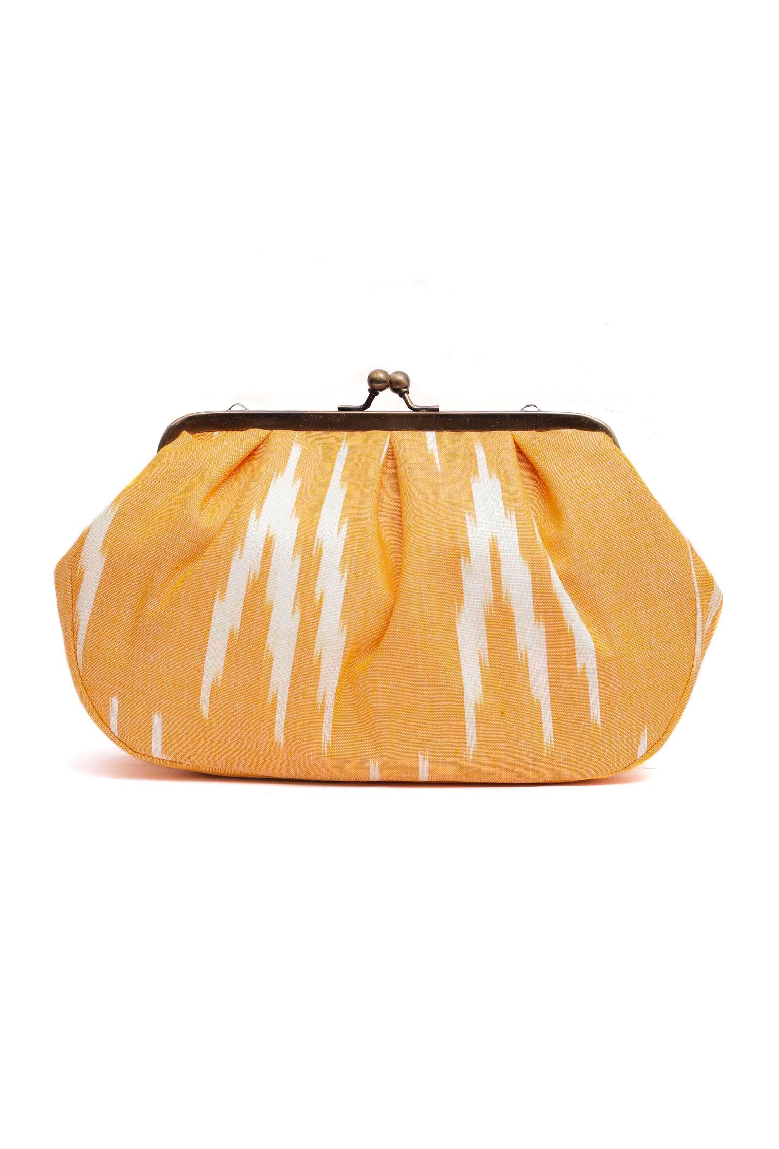 Tuscan Yellow Ikat Clutch Bag