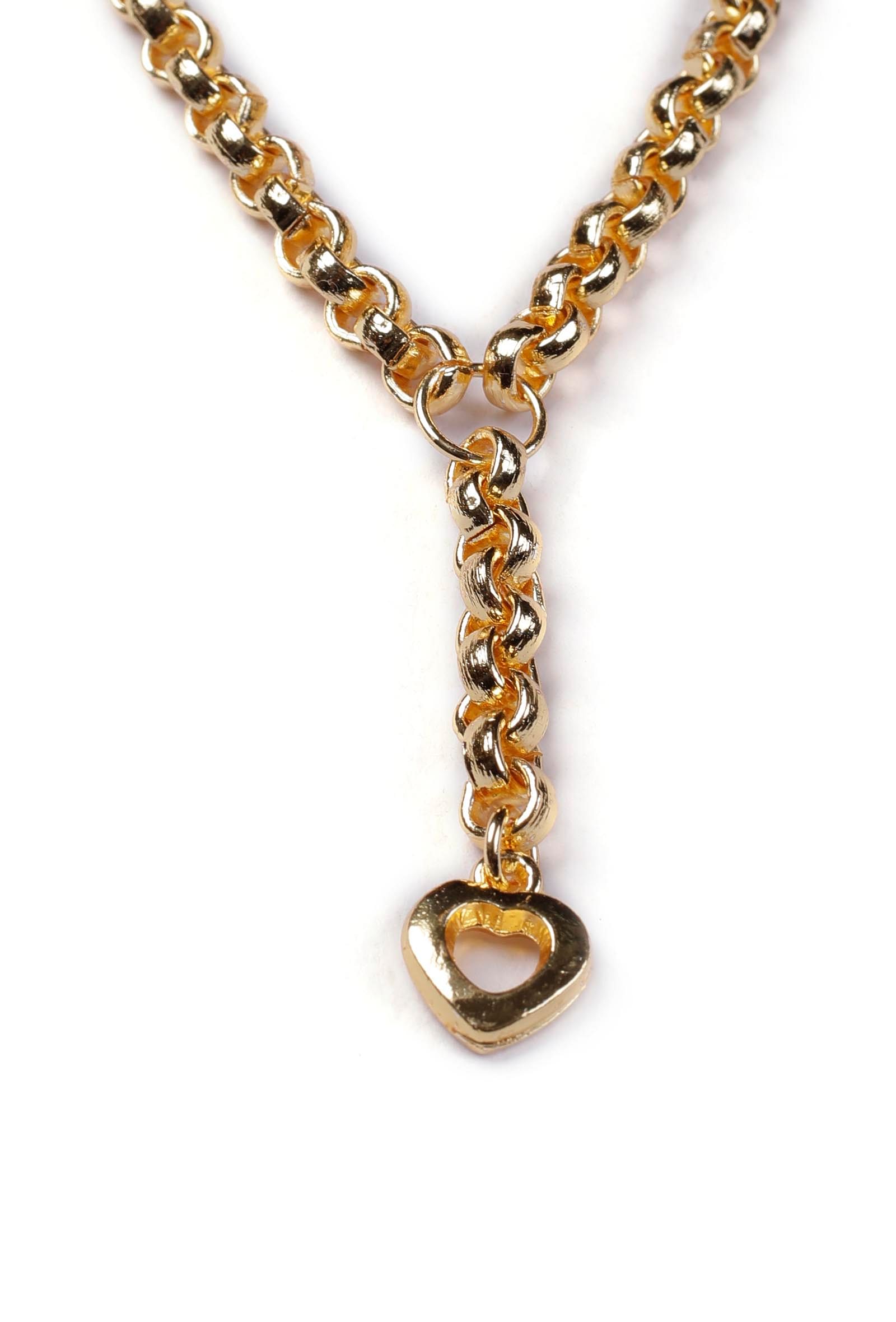 Twisted Gold Chain Brass Necklace