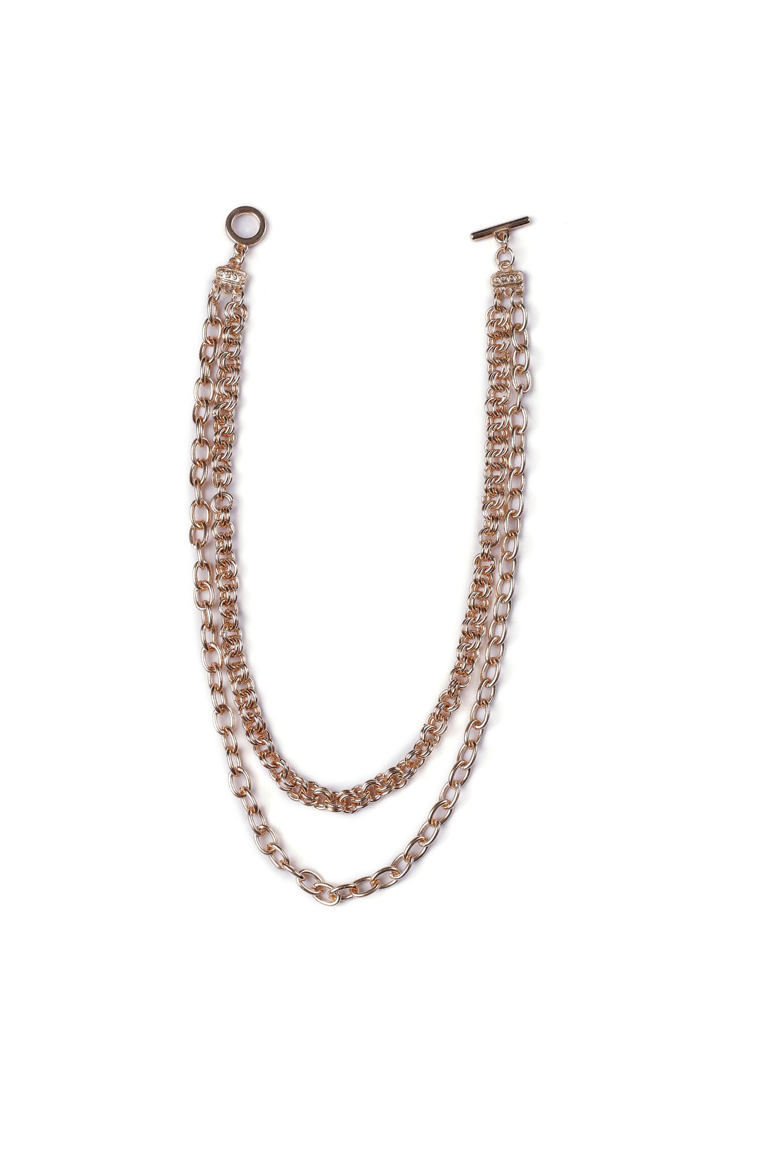 Sabah Twisted Double Layered Chain Necklace