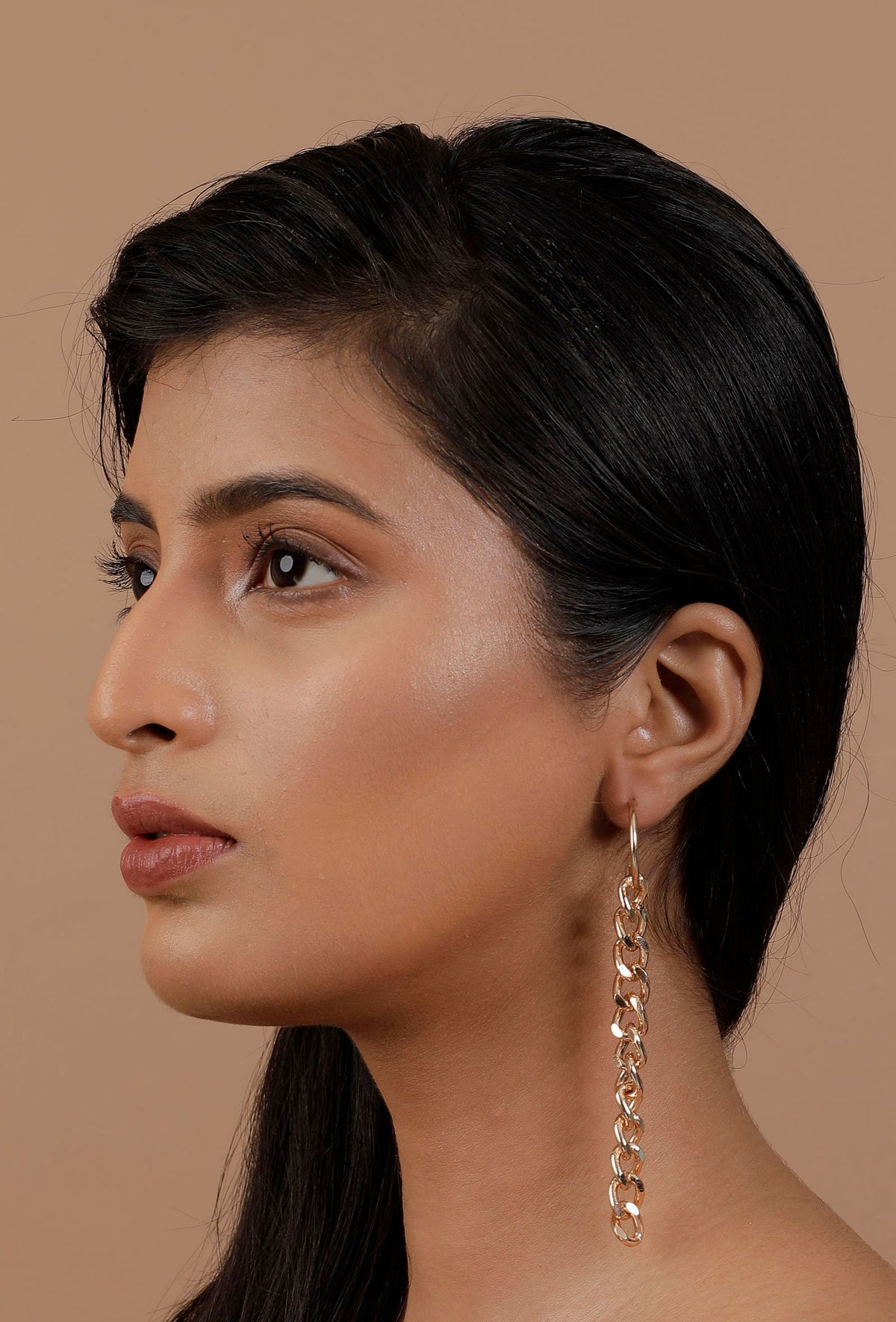 Zaina Copper Chained Earrings