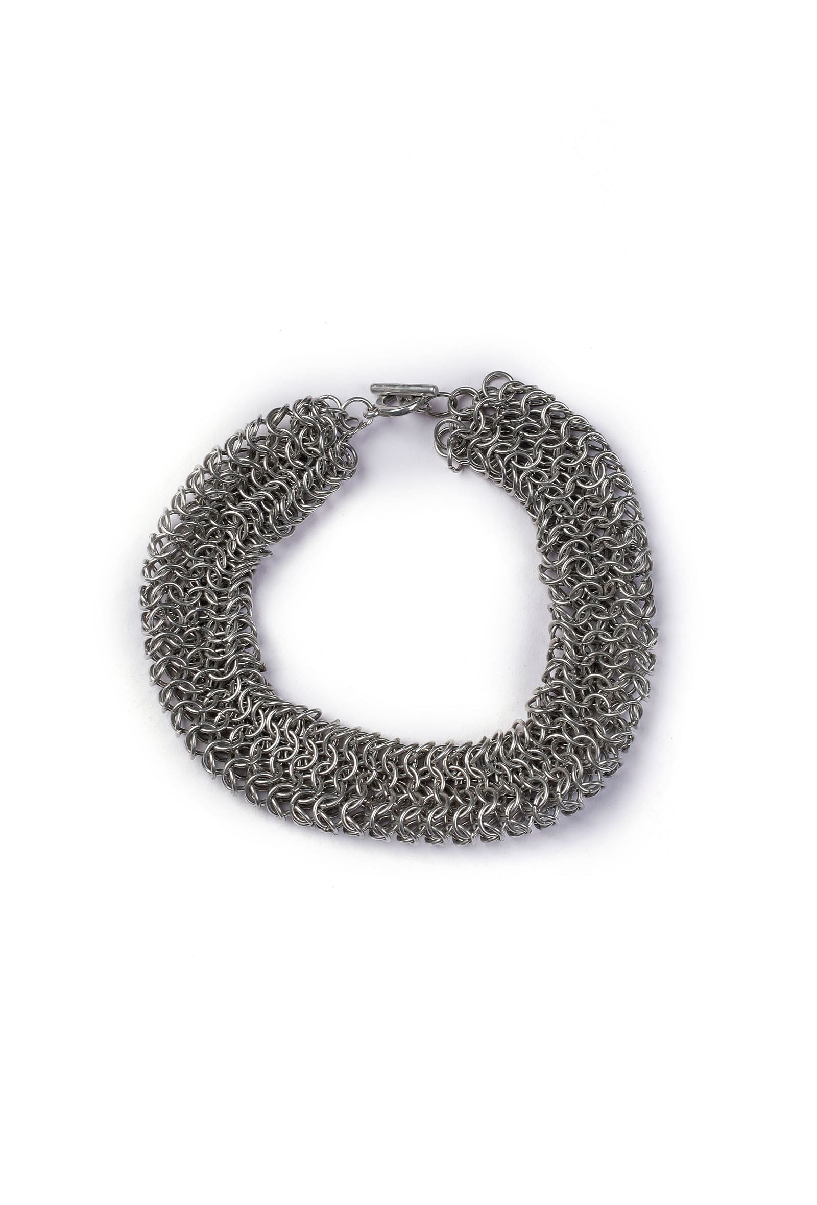 Multi Layered Silver Chain Necklace