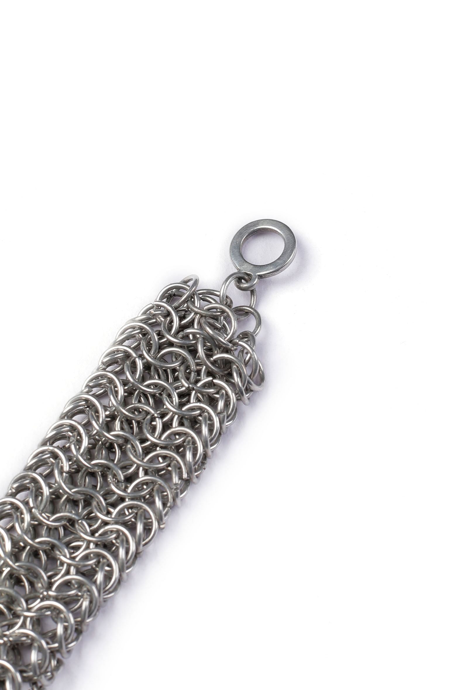 Multi Layered Silver Chain Necklace