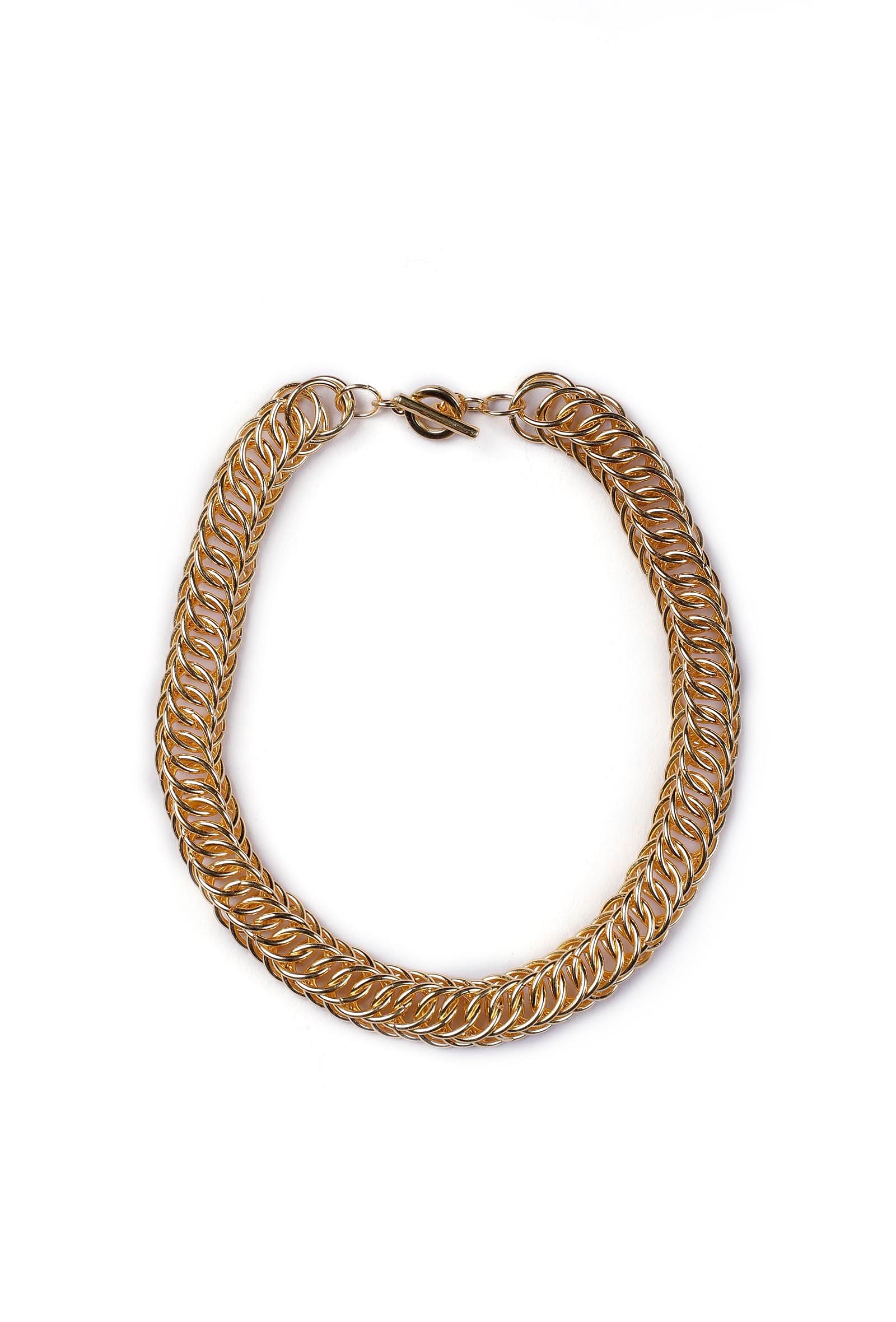 Eshe Gold Single Layered Chain Necklace