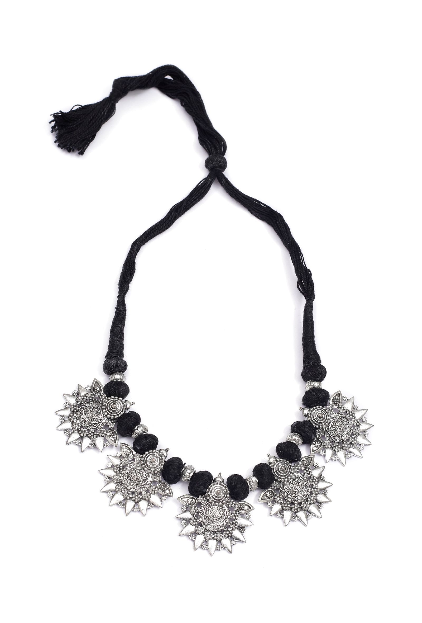Black with Tribal Motif Necklace