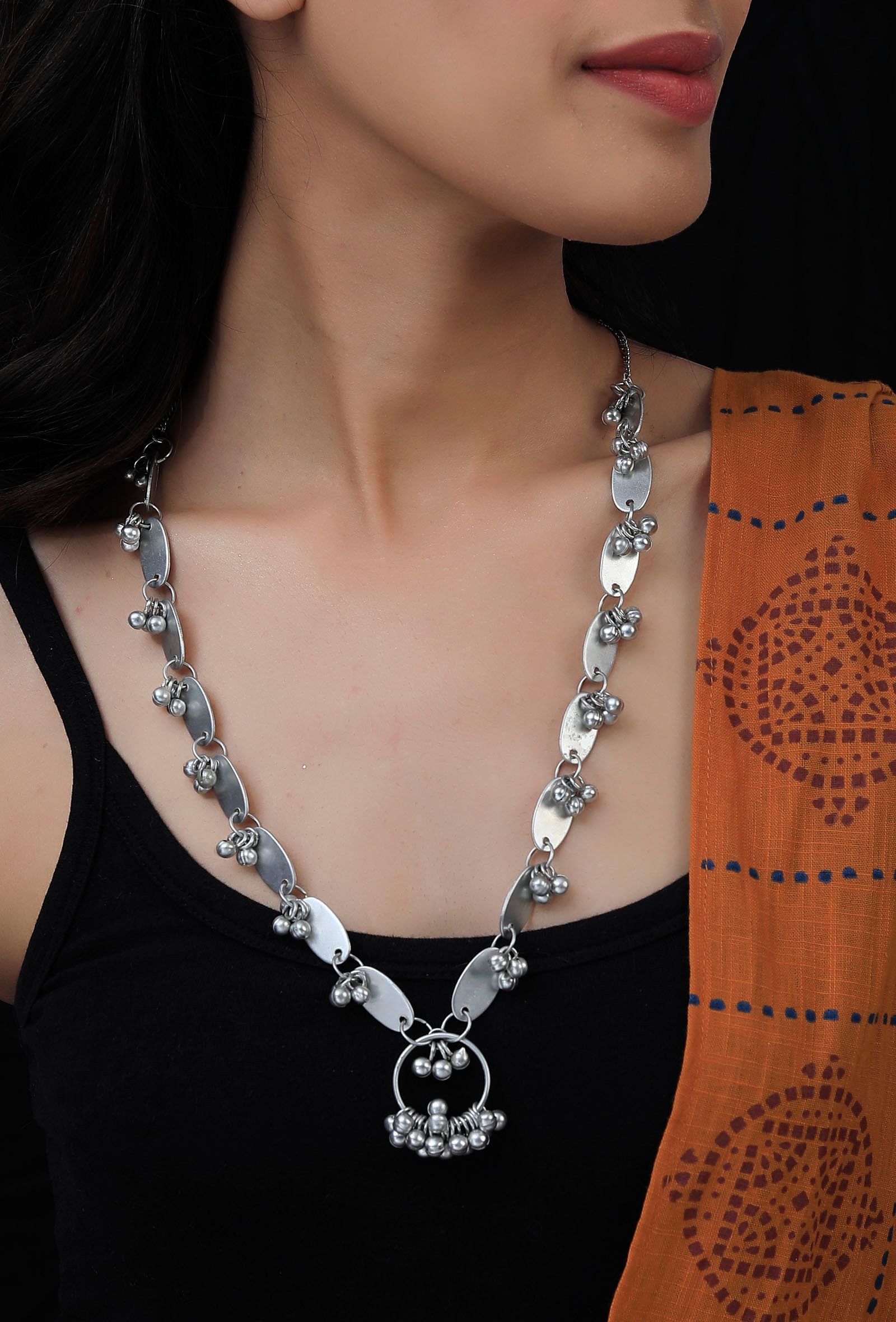 Trisha Silver Tribal Necklace