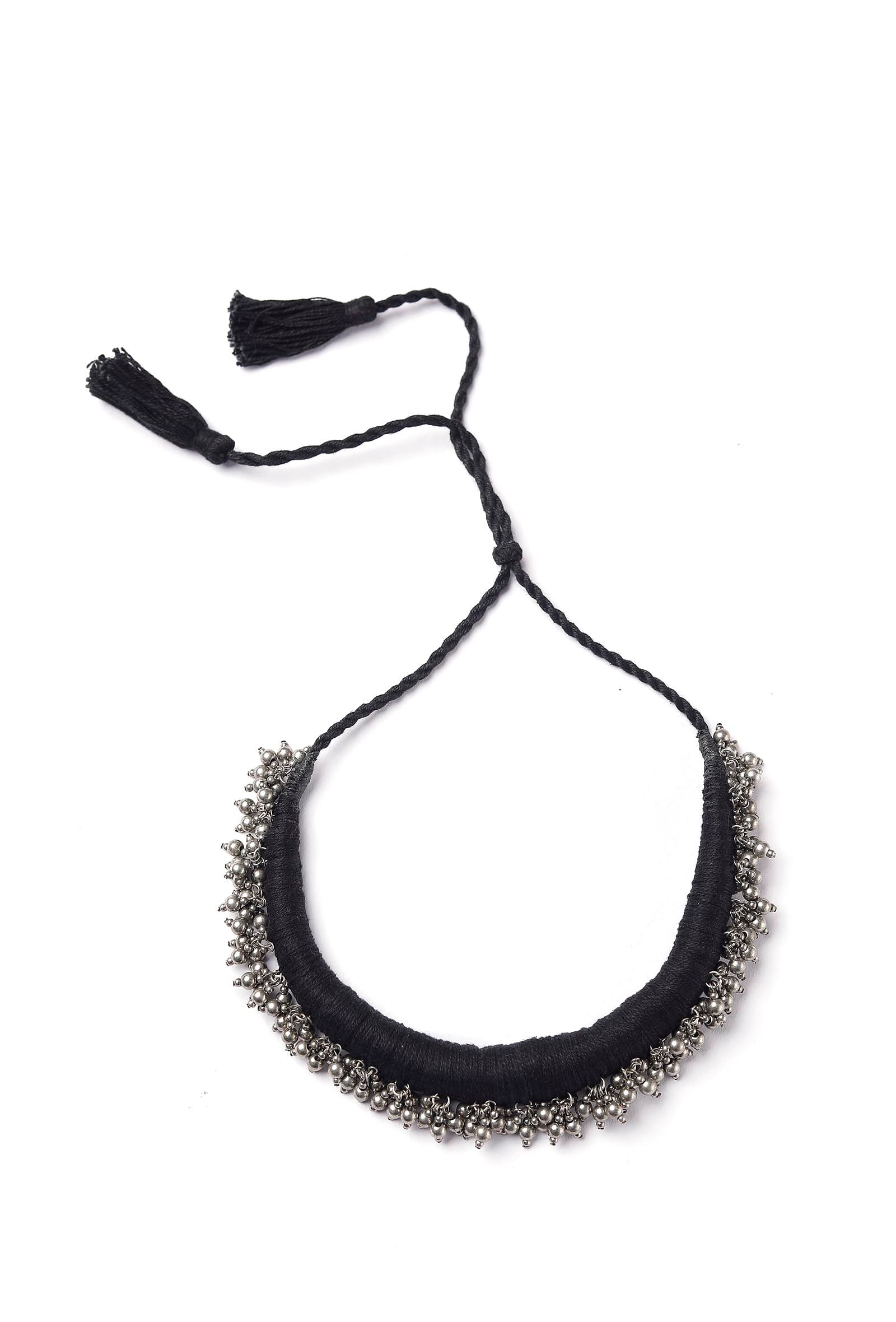 Naghma Black Tribal Ghungroo Necklace