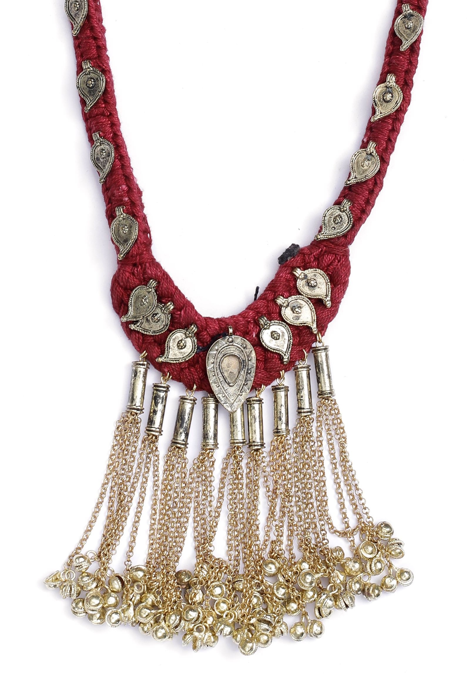 Merry Red Chain Tribal Necklace