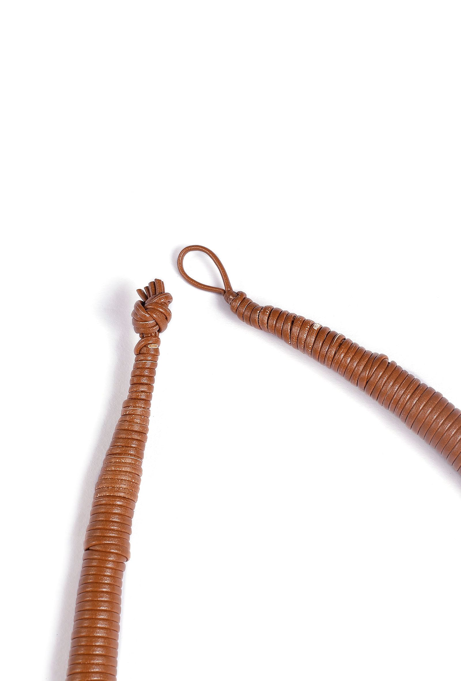 Coco Brown Cruelty Free Leather Layered Necklace