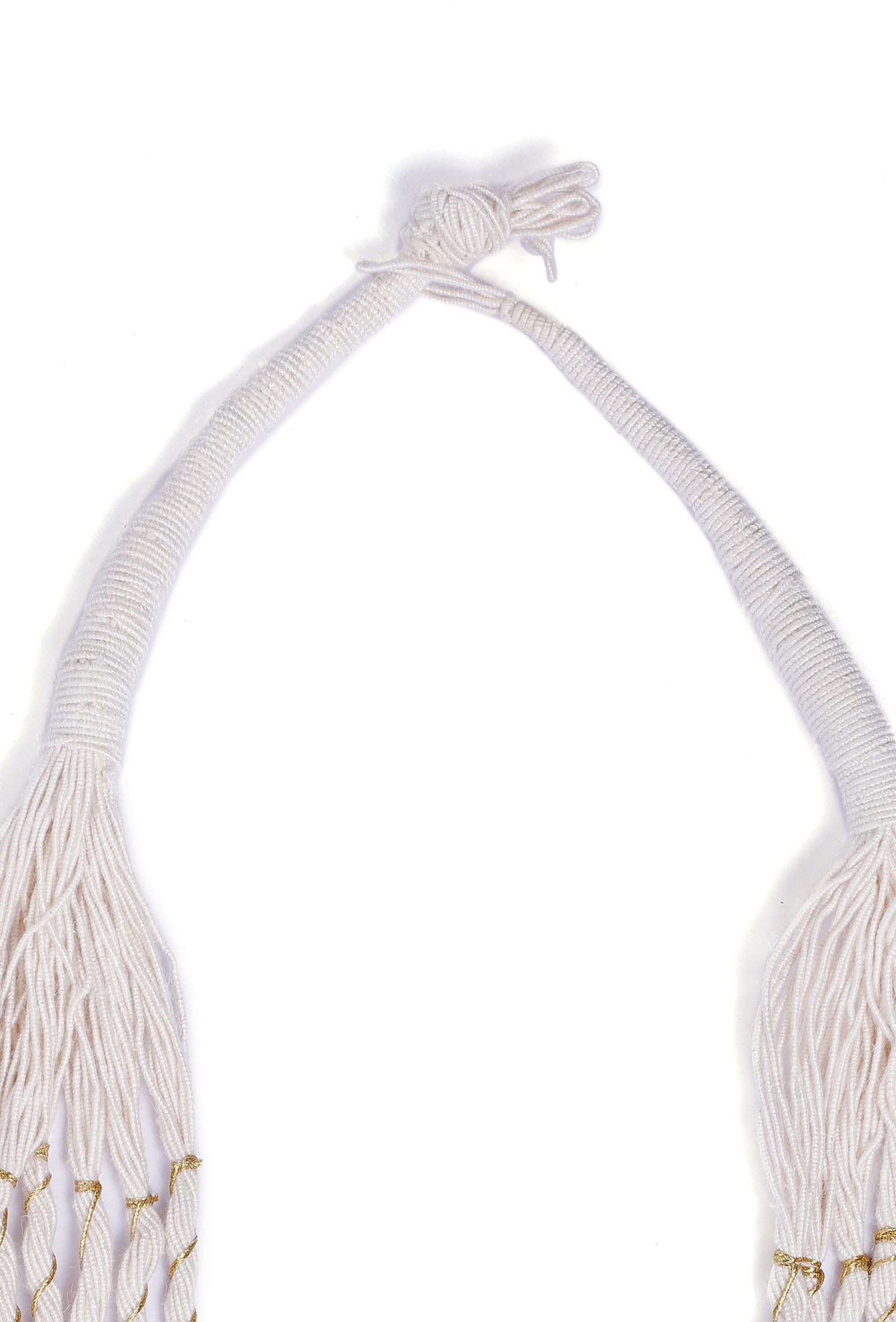 Frost white Thread Tribal Necklace