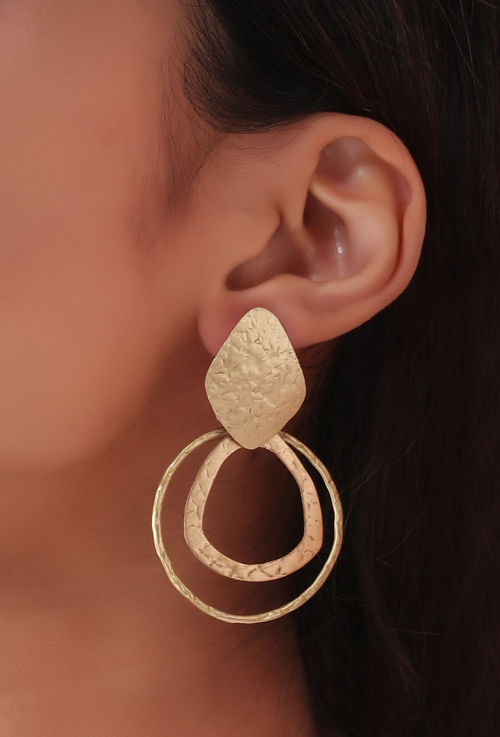 Iva Sphere Brass Earrings