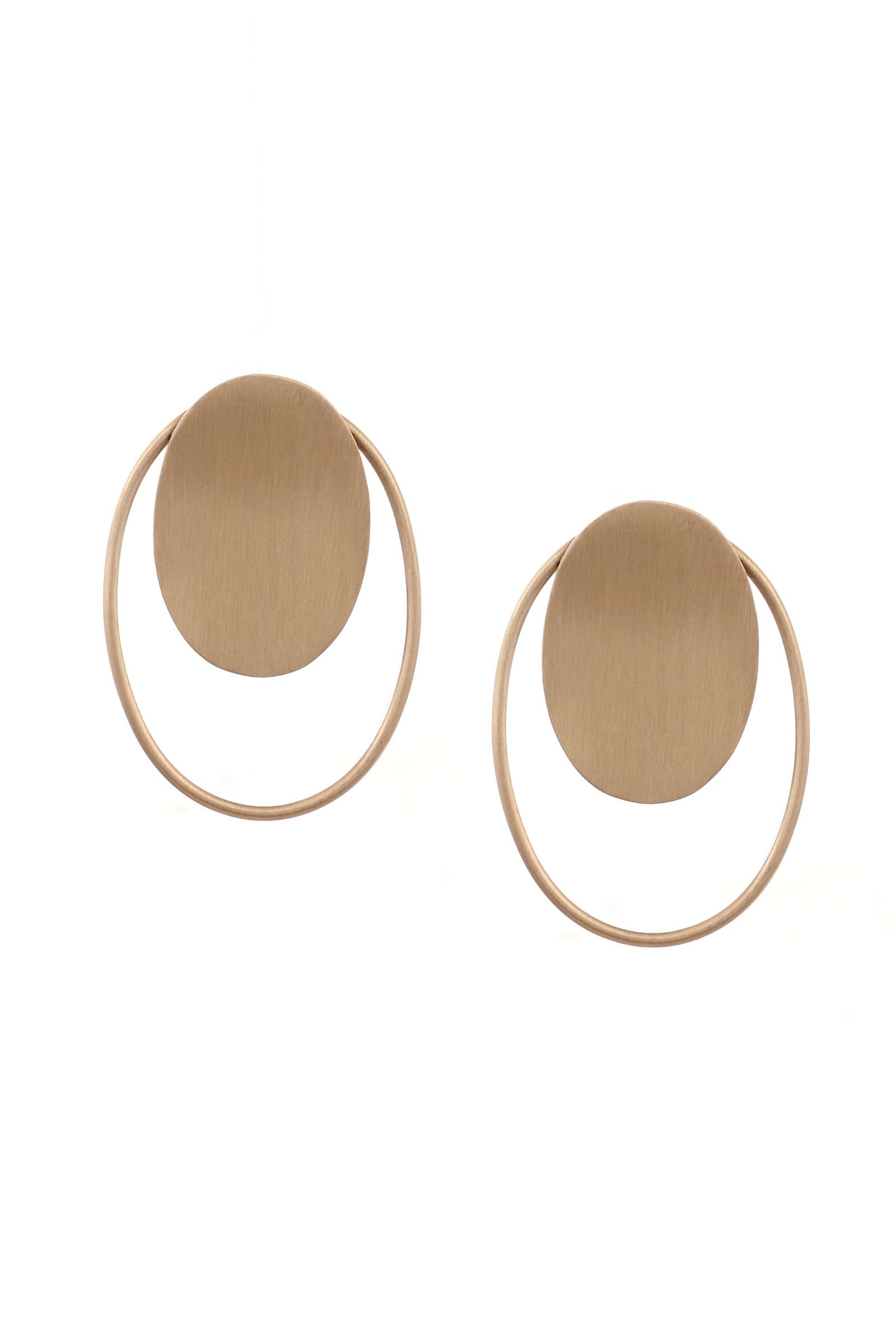 Double Layered Brass Earrings