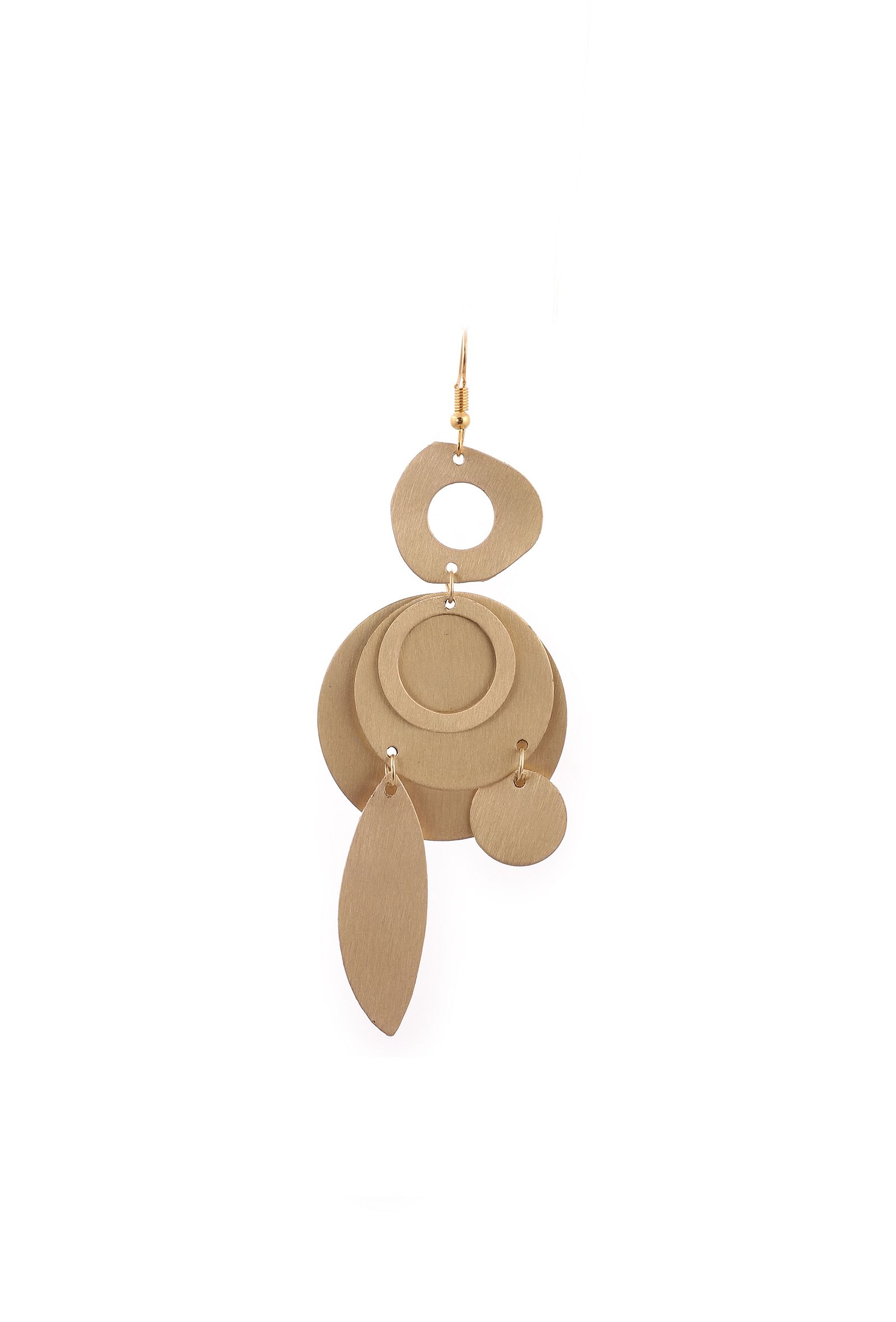 Layer on Layer Sphere Brass Earrings