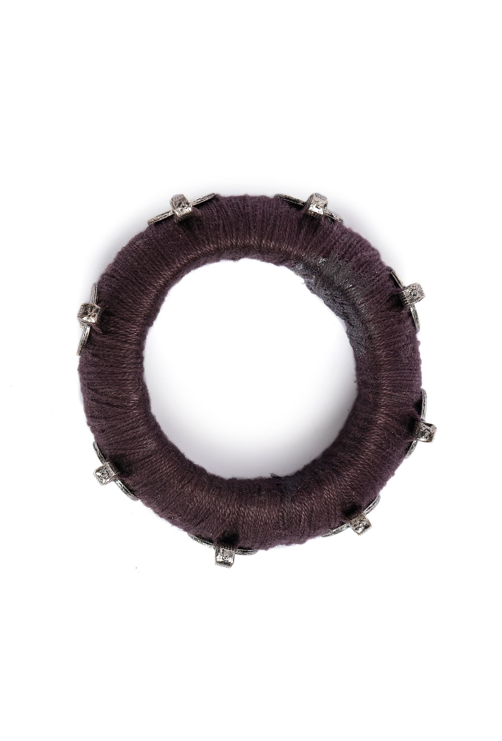 Onyx Brown Thread Wooden Bangles