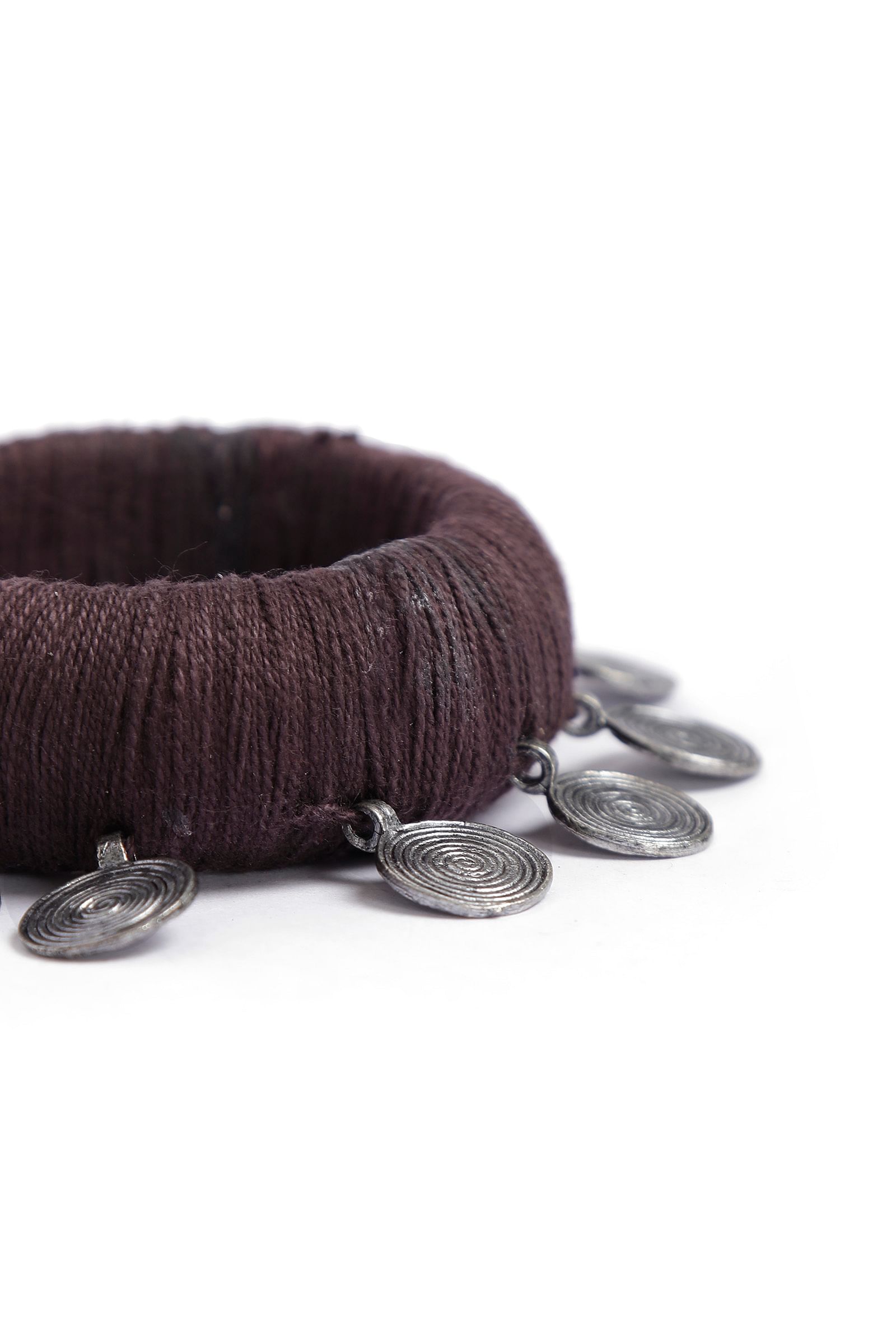 Brown Thread Wooden Bangles